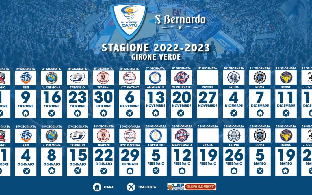 UFFICIALIZZATO IL CALENDARIO 2022-’23. RADUNO FISSATO IL 18 AGOSTO