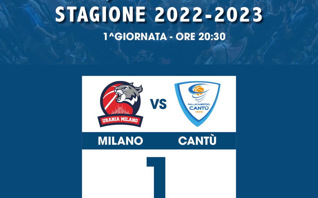 SABATO 1 OTTOBRE, A MILANO, IL DEBUTTO IN CAMPIONATO DELL’ACQUA S.BERNARDO