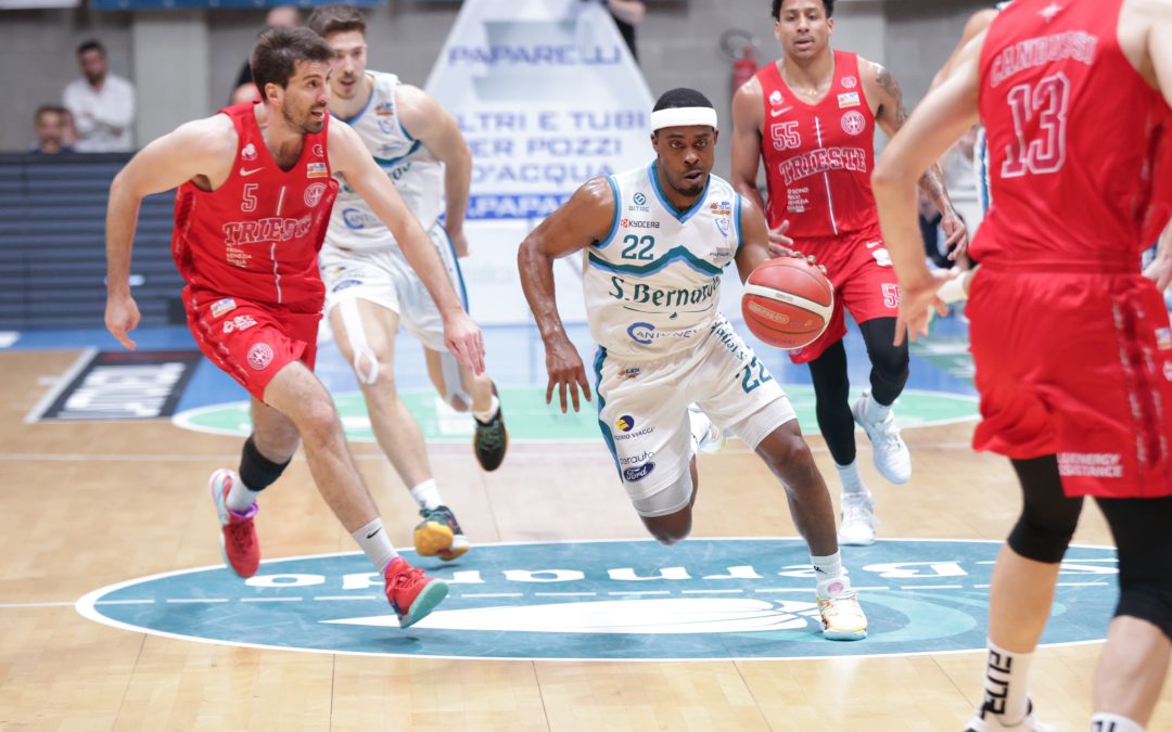 GARA 1 È DI TRIESTE: L’ACQUA S.BERNARDO SI ARRENDE 65-72