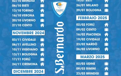 IL CALENDARIO DELLA STAGIONE 2024/25